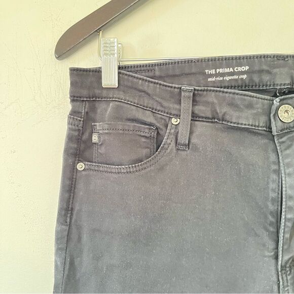AG‎ Adriano Goldschmied Black Prima Crop Mid Rise Cigarette Jeans - Picture 13 of 15